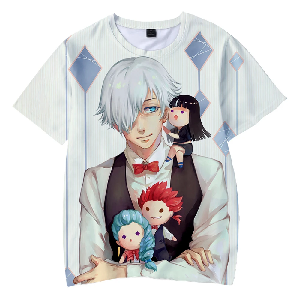 

Death Parade Anime T-shirts Women Men 3D O-Neck Short Sleeve Tshirts Summer Casual Streetwear Clothes
