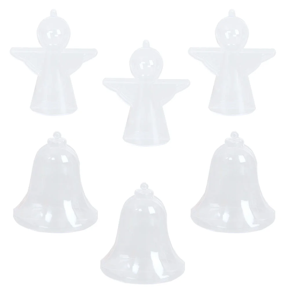 

6Pcs Christmas Party Box Storage Container Creative Candy Holder (Transparent)