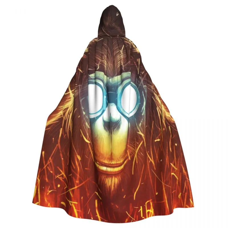 

Monksmith Hooded Cloak Halloween Party Cosplay Woman Men Adult Long Witchcraft Robe Hood