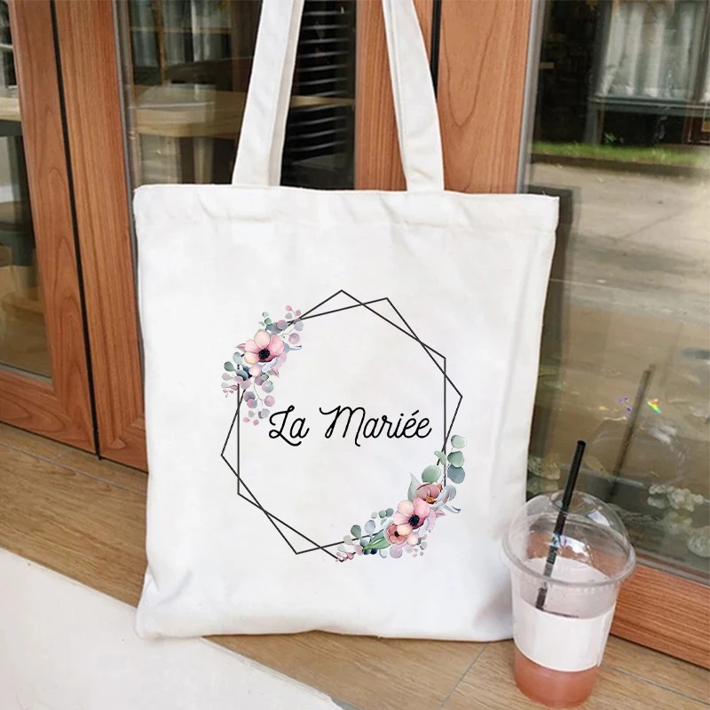 EVJF Team отряд &quotневеста&quot Сумка для покупок Французская женская сумка девичника