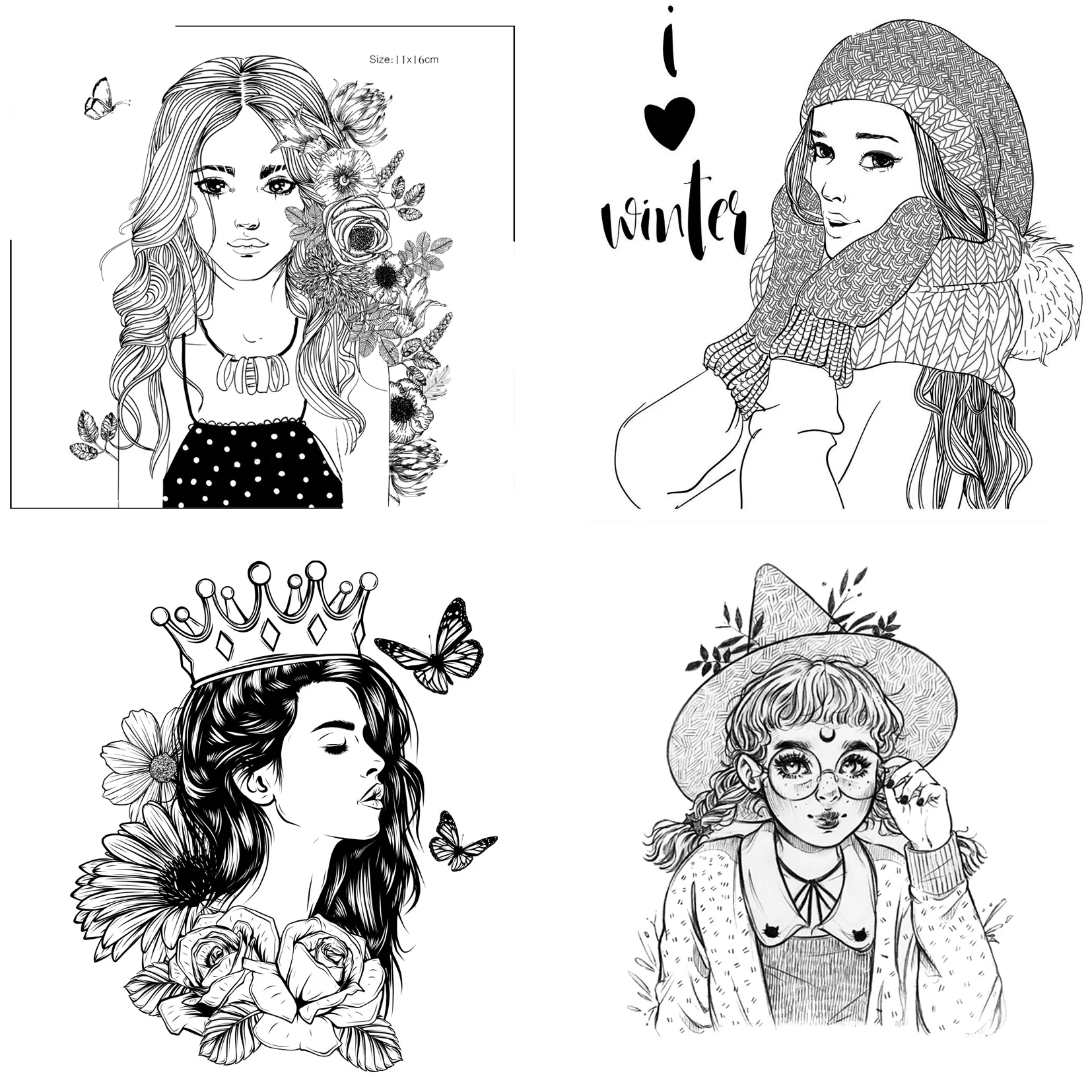 

Girls Clear Stamps Scrapbooking Crafts Decorate Photo Album Embossing Cards Making Clear Stamps New
