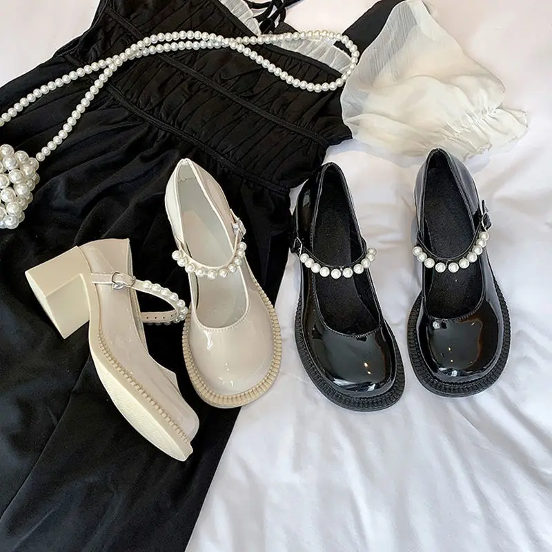 

Shoes Lolita Shoes Women Japanese Style Mary Jane Shoes Women Vintage Girls High Heel Platform Shoes Big Size 40 College Student