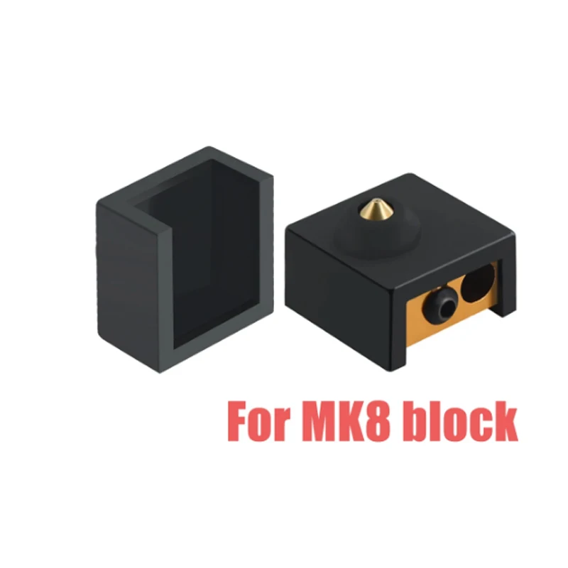 

MK8 силиконовая крышка для носков CR10, обогреватель, фотоблок MK7/MK8 для алюминиевого блока, Горячий Конец CR10S PRO Ender 3, детали экструдера для 3D при...
