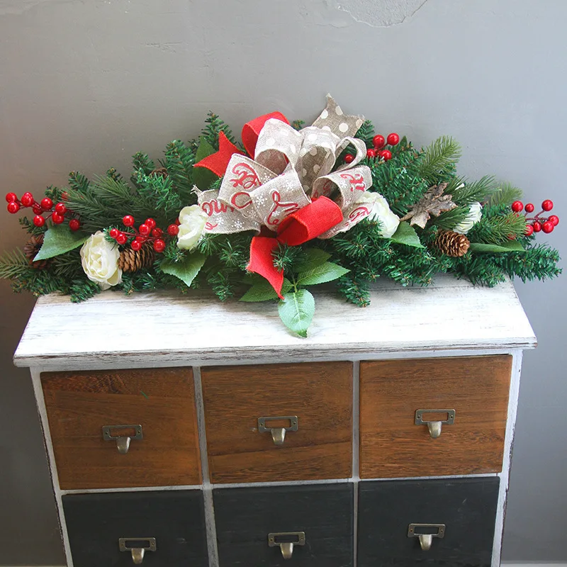 Рождественский рожковый Xindie 60 см светящийся зашифрованный ротанговый окно для