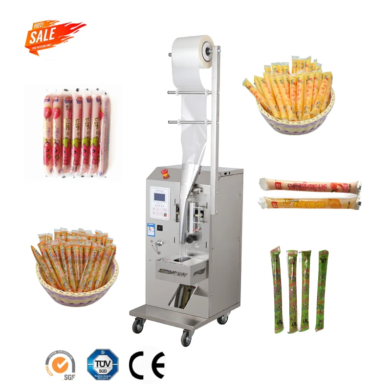 

Automatic Ice Pop Liquid Filling Machine Auto Fruit Juice Puree Sachet Ice Lolly Packaging Packing Machinery Cheap Price for Sa