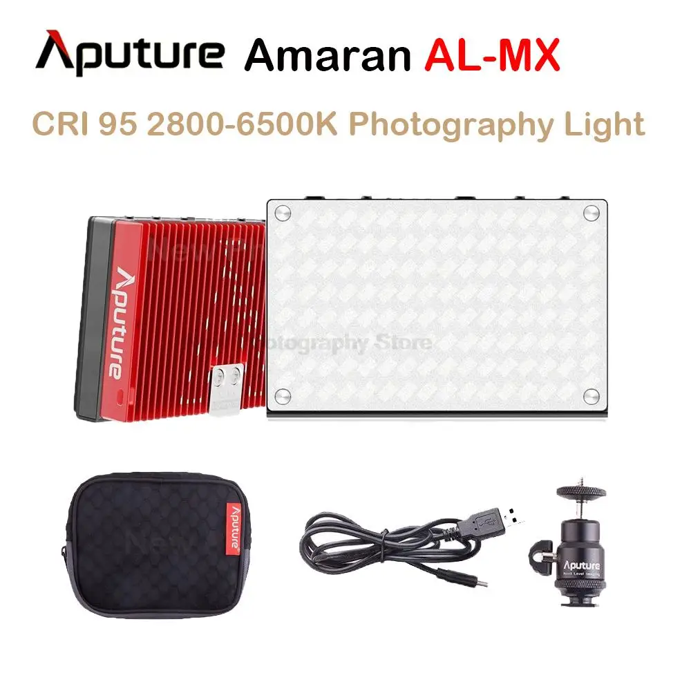 Aputure Amaran AL-MX LED Video Light 2800-6500K Mini Photography Lighting Portable Fill Light Studio Camera Light