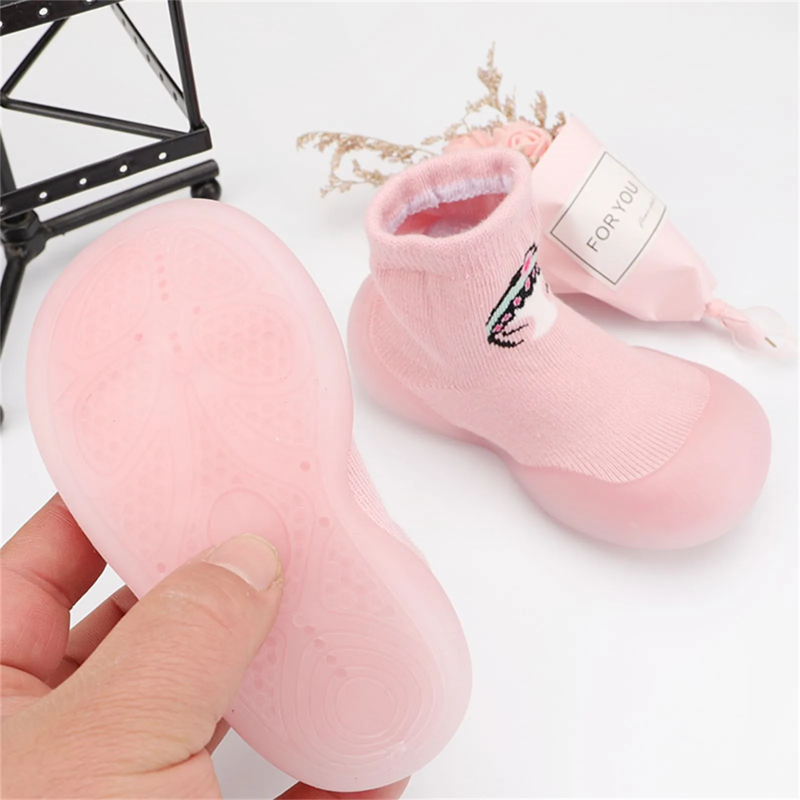 Обувь для малышей Симпатичные носки с мультяшным принтом оперы нескользящая