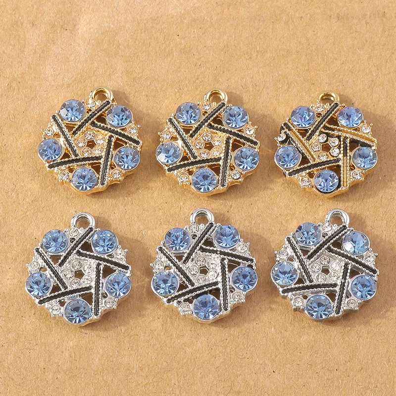 

10pcs Elegant Crystal Snowflake Charms Pendants for Making Women Fashion Drop Earrings Necklaces DIY Crafts Jewelry Findings