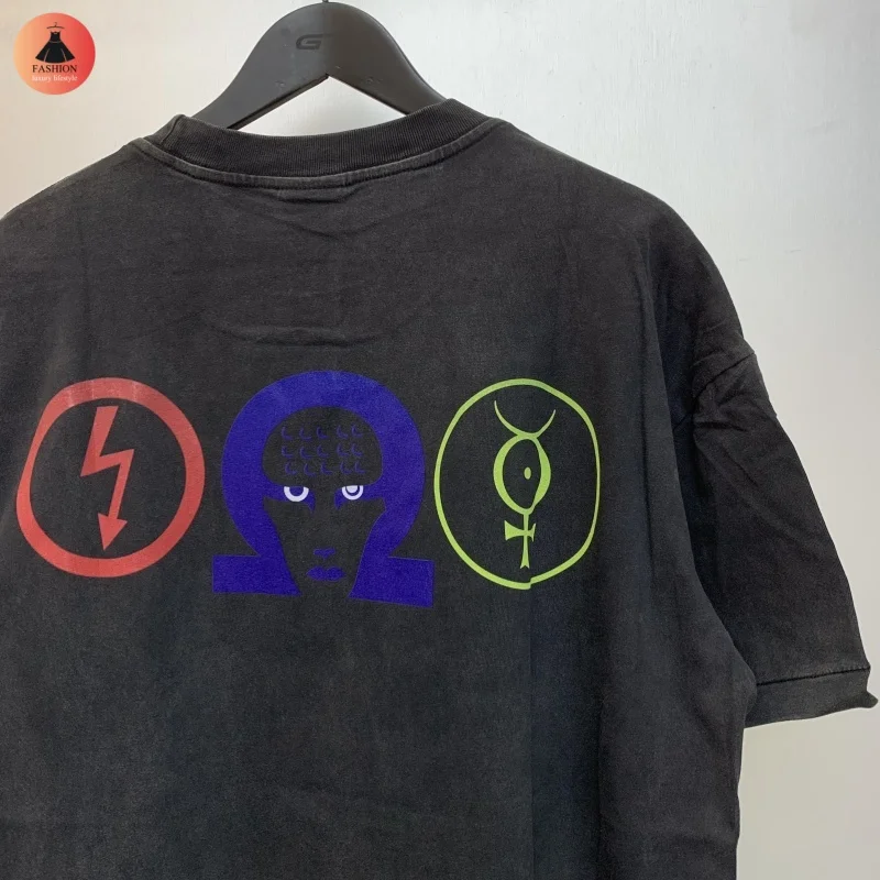 Мужская женская футболка с круглым вырезом 1:1 Мэрилин Мэнсон мотая винтажная