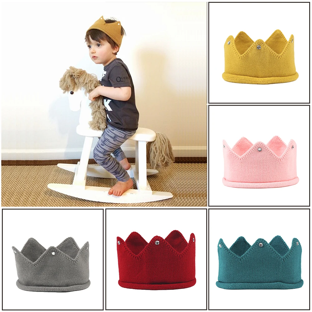 

Детская пустая верхняя Кепка в виде короны, дизайнерские головные повязки для новорожденных, мягкие однотонные аксессуары на день рождения...