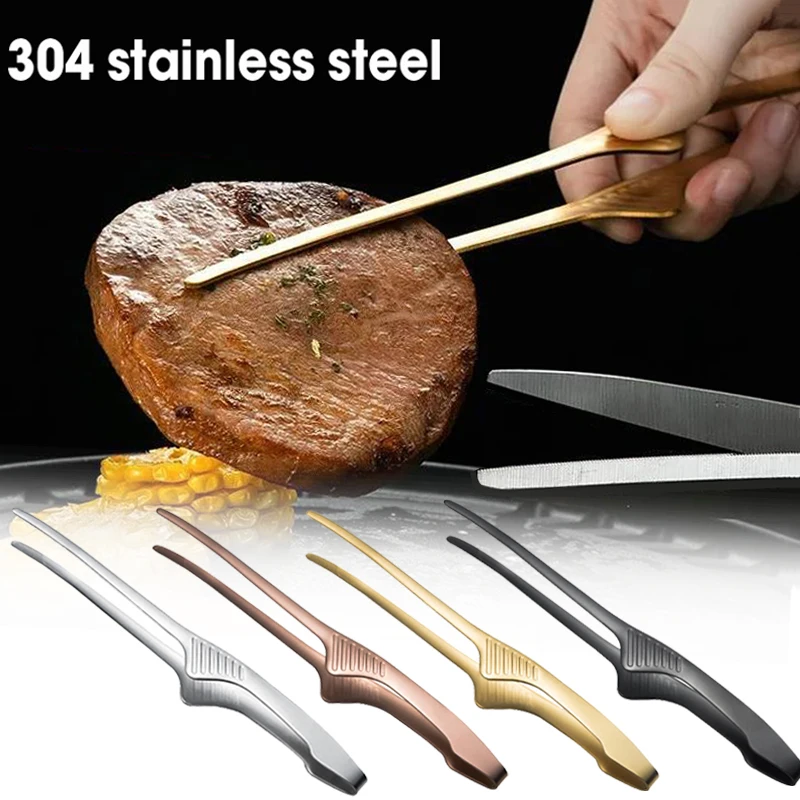 

Metal Barbecue Clips Multifuctional Food Clips Delicate Anti-slip Clamp Self-standing Tongs Kitchen Gadgets Barbecue Accessories