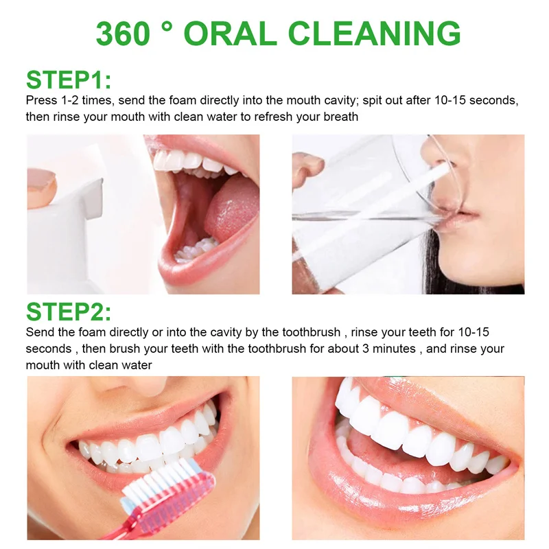 

Fruits Flavor Foam Toothpaste Stain Removal Rich Teeth Cleansing Mousse Deeply Cleaning Gums Easy to Use 60ml SANA889