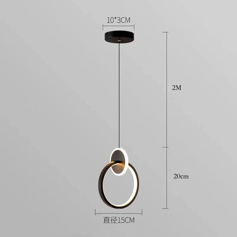 

LED подвесной светильник золотой черный
