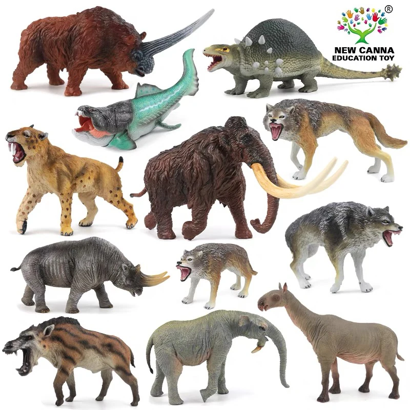 Фото Новинка 2022, обучающая игрушка Canma, мамонт Machairodus, деинтертьерий, парацерафиема, Daeodon, доисторическая модель животного, игрушка, подарок для детей №1
