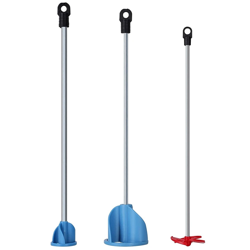 Pack of 3 Paint Epoxy Resin Mud&ampCeramic Glaze Mixer Paddle Blades-Power Drill Stirring Attachment-Mixer Mixing Paddles