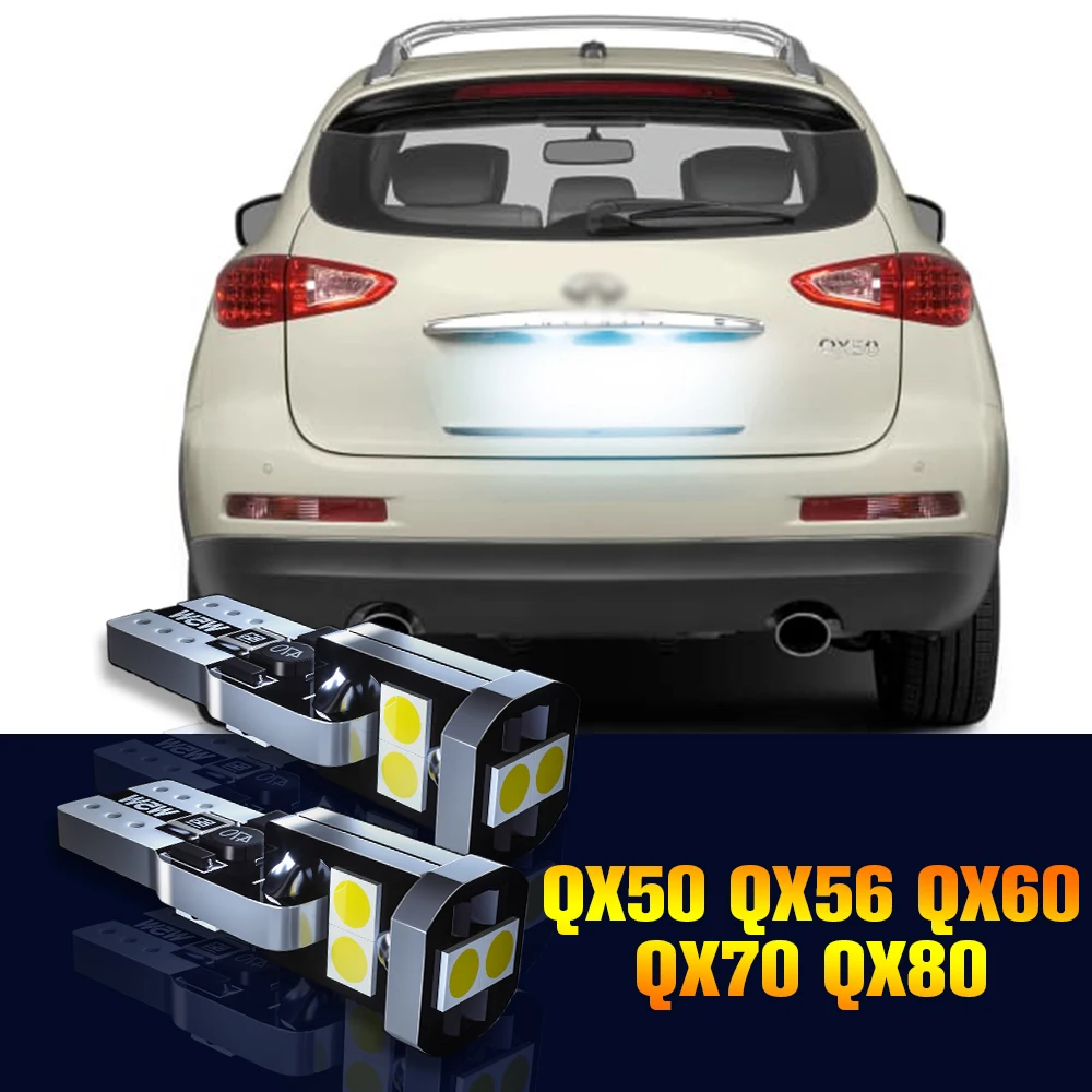 

2x LED License Plate Light Bulb Number Lamp For Infiniti QX50 QX56 QX60 QX70 QX80 2004-2019 2014 2015 2016 2017 2018 Accessories