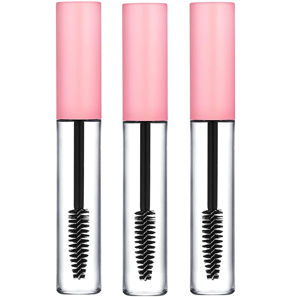 

10pcs 10ml Clear Mascara Tubes Matte Pink cap Lip Gloss Cosmetics Packing Bottle