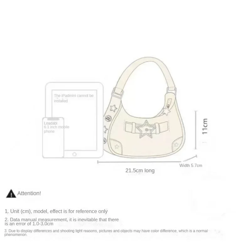 Новинка 2024 Высококачественная Наплечная Сумка в стиле ретро со звездами для