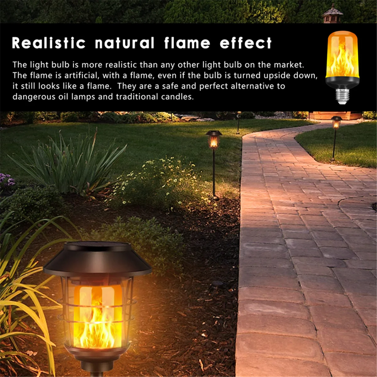 Светодиодная лампа с эффектом пламени E27