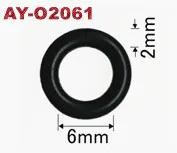 

100 шт., 6*2 мм, резиновые уплотнения топливной форсунки для Toyota (AY-O2061)
