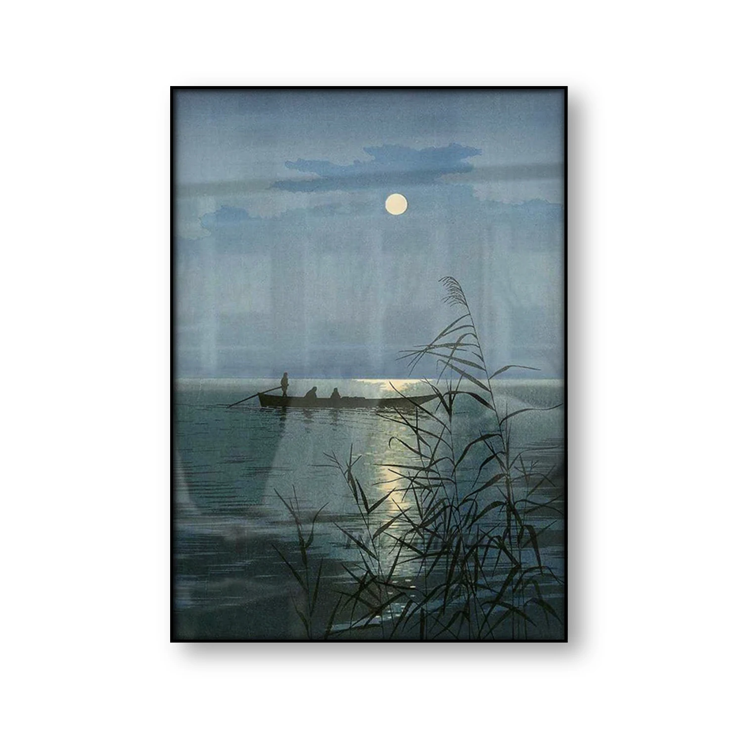 Moonlit Sea Koho Shoda винтажный Японский художественный постер деревянный блок | Отзывы и видеообзор -1005004293497500