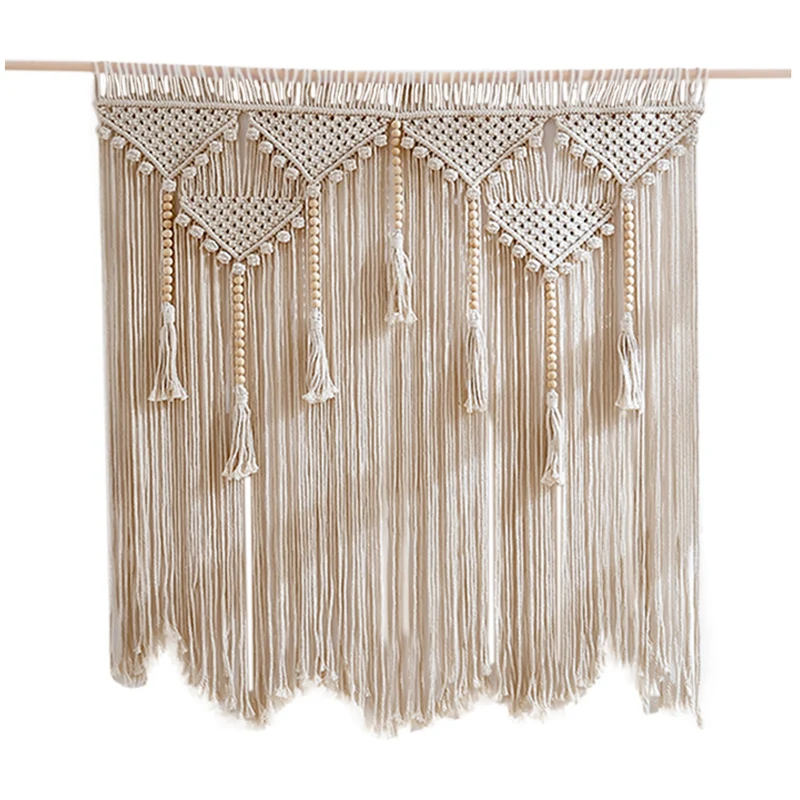 

39x43in Boho Wall Art Decor Boho Tapestry Wall Art Cotton Woven Decoration Bohemian Curtain Banner For Home Apartment Bedroom