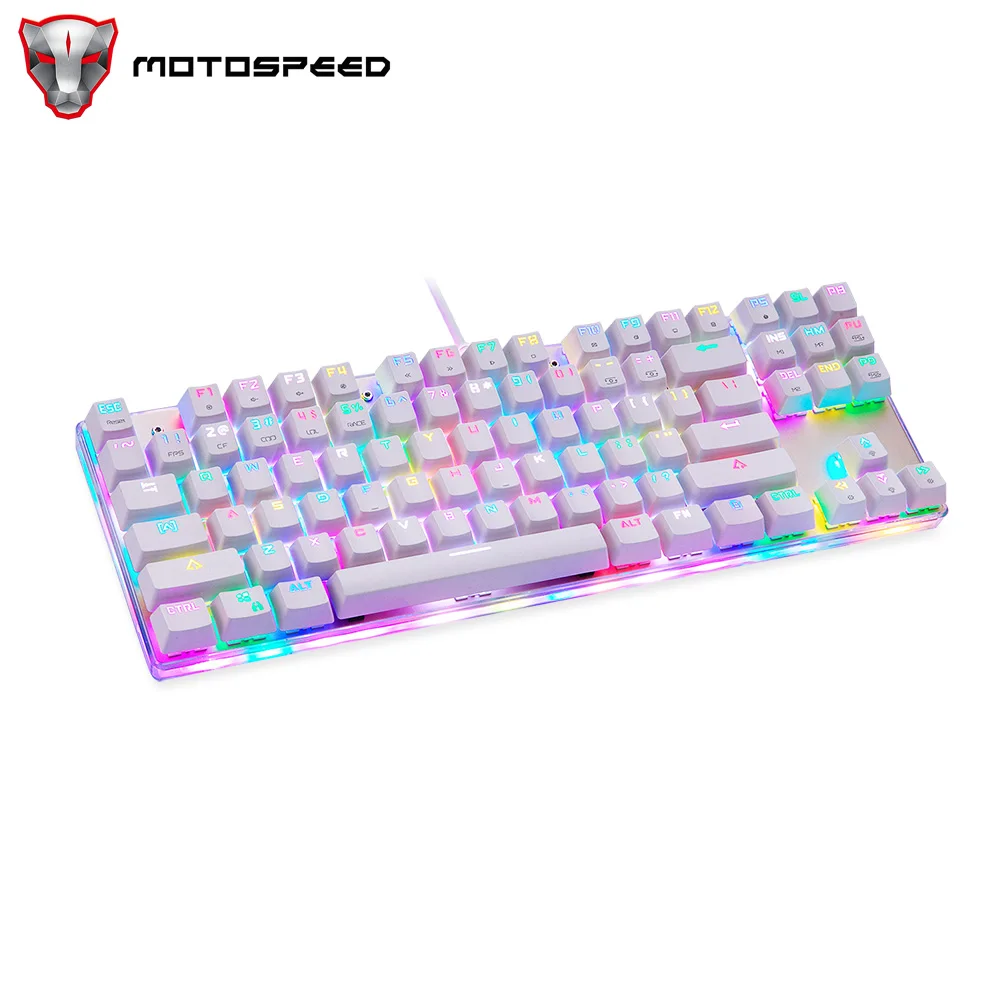 

Motospeed K87S Gameing Mechanical Keyboard LED With RGB Backlight USB Wired 87 Keys Red Blue Switch For PC Computer Laptop Gamer