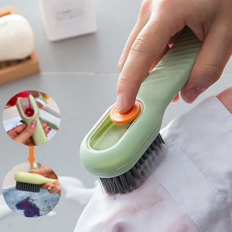 

Shoe Brush Automatic Liquid Discharge Deep Cleaning Soft Bristles Household Laundry Cleaning Brush for Daily Use