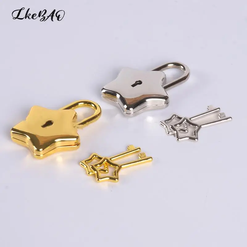 

1 шт. замок для чемодана, мини-замок в форме звезды, архицированный замок с ключом, замок с ключом безопасности