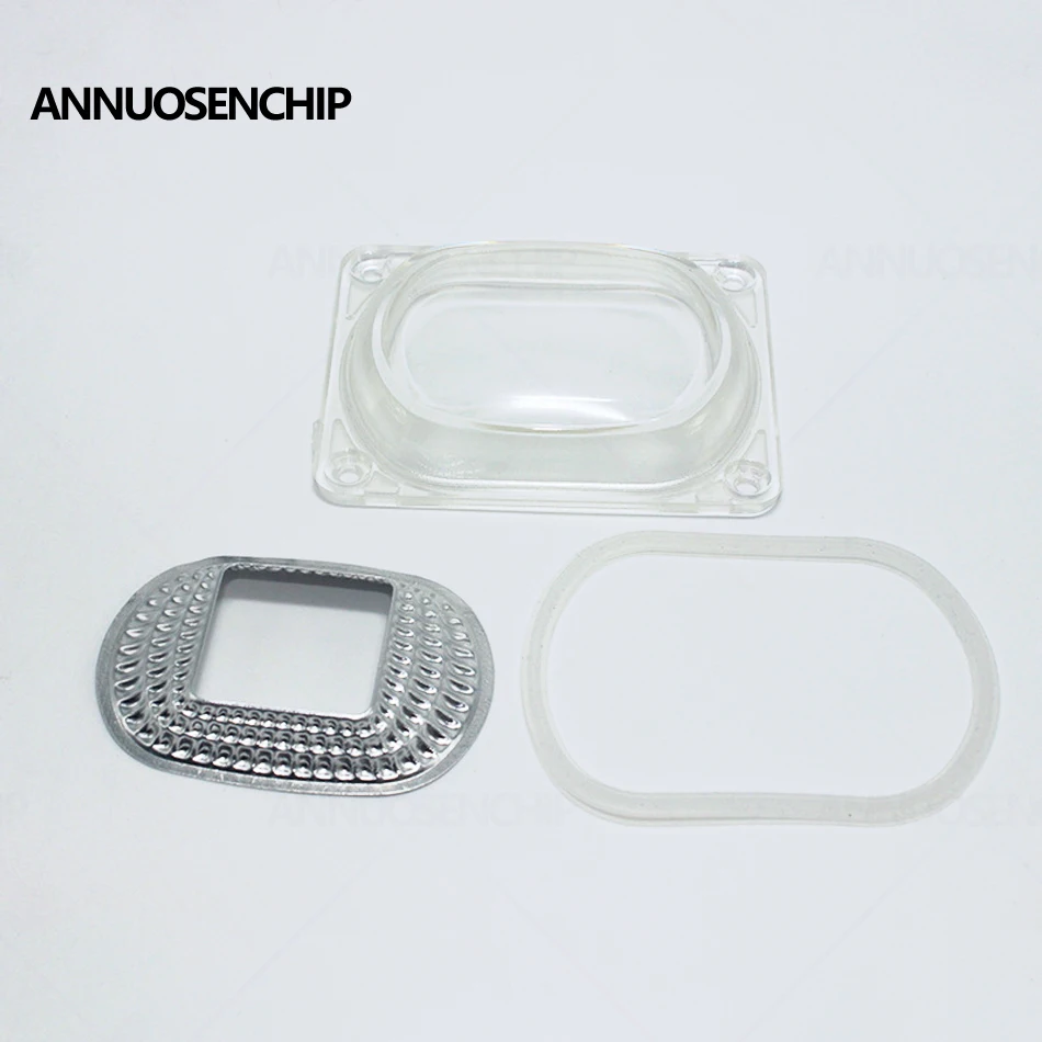 

120 ° Светодиодный светильник COB, линза для ПК, отражатель, комплект абажура, водонепроницаемое герметичное силиконовое кольцо для 20 Вт, 30 Вт, 50 Вт, 100 Вт, светодиодный прожектор с чипом, сделай сам