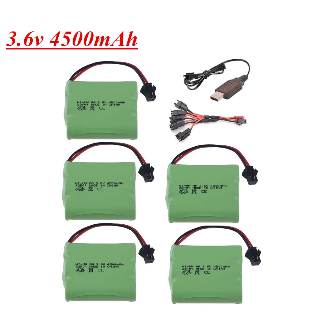 Аккумуляторная батарея 3 6 В 4500 мАч 3000 никель-металлогидридный Аккумулятор AA с