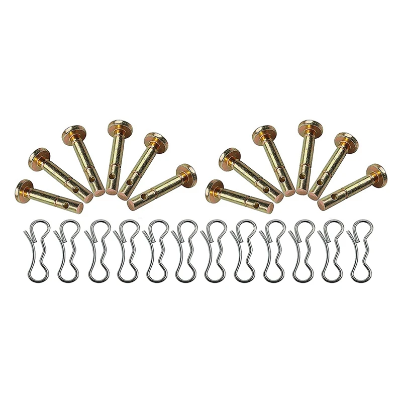 

12 Pcs 738-04124A And 714-04040 Shear Pins And Cotter Pins For Cub Cadet MTD Troy Bilt Snowblowers