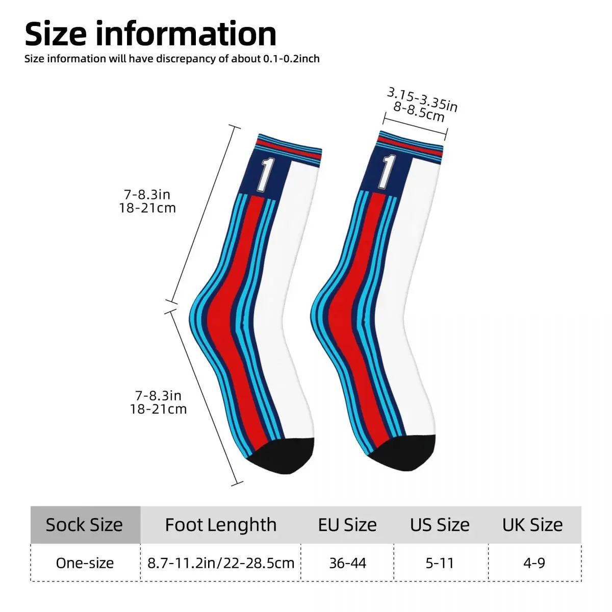 Носки Martini Racing Livery супер мягкие чулки в стиле Харадзюку всесезонные длинные носки