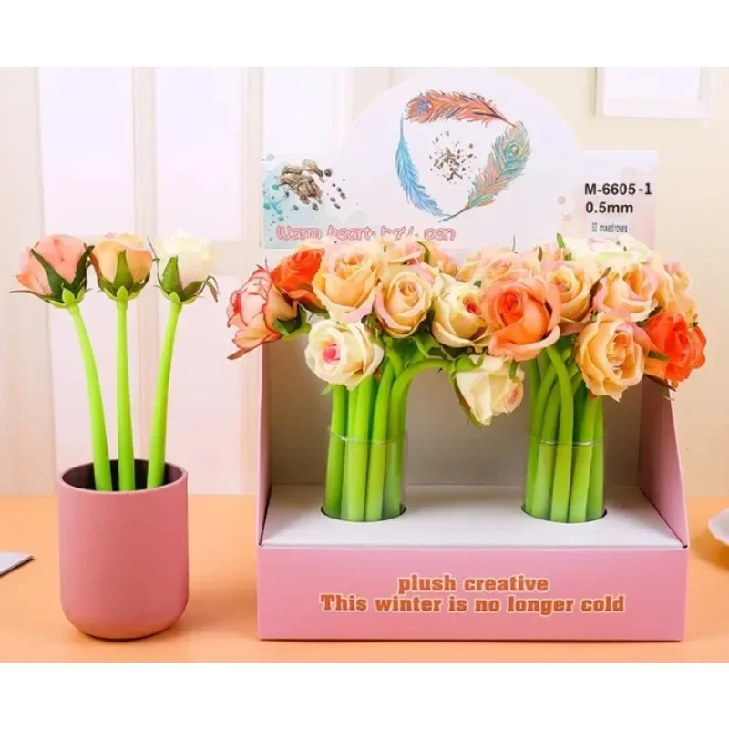 

1 шт., силиконовая гелевая ручка с цветком розы