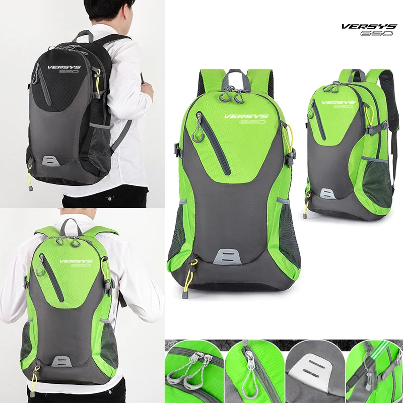 

For KAWASAKI VERSYS 650 VERSYS650 ABS 2010-2020 2019 2015 40L Large Capacity Waterproof Backpack Men/Women Ideal Hiking Cycling