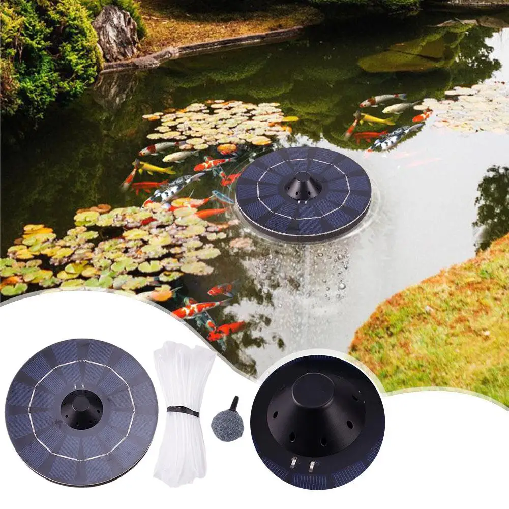 

0.8L/min Round Solar Aeration Oxygen Pump Stable Silent Water Air Aerator Pumps For Aquarium Fish Tank Pond Fishing Oxygena O8F1