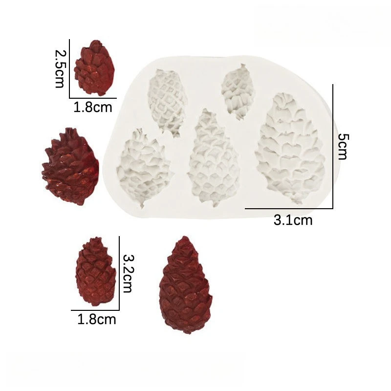 Форма для сосновых шишек из силикона