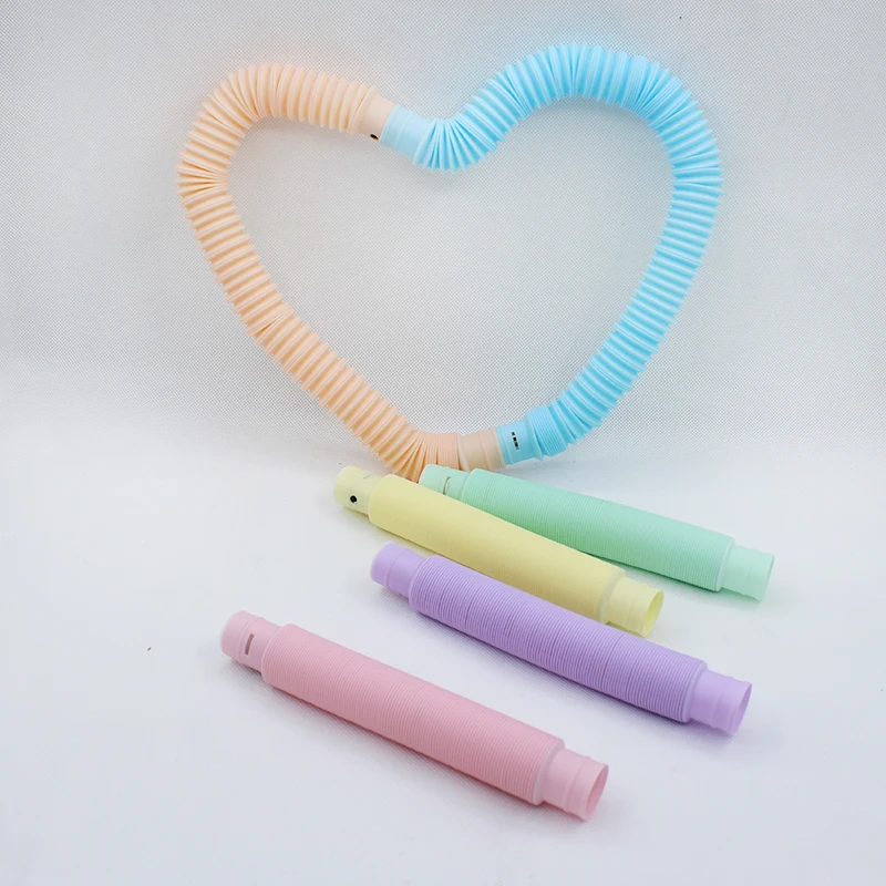 

1Pcs Luminous Pop Tubes Sensory Fidget Toy Stress Relieve Toys Autism Anti Stress Plastic Bellows for Children Squeeze Gifts Toy
