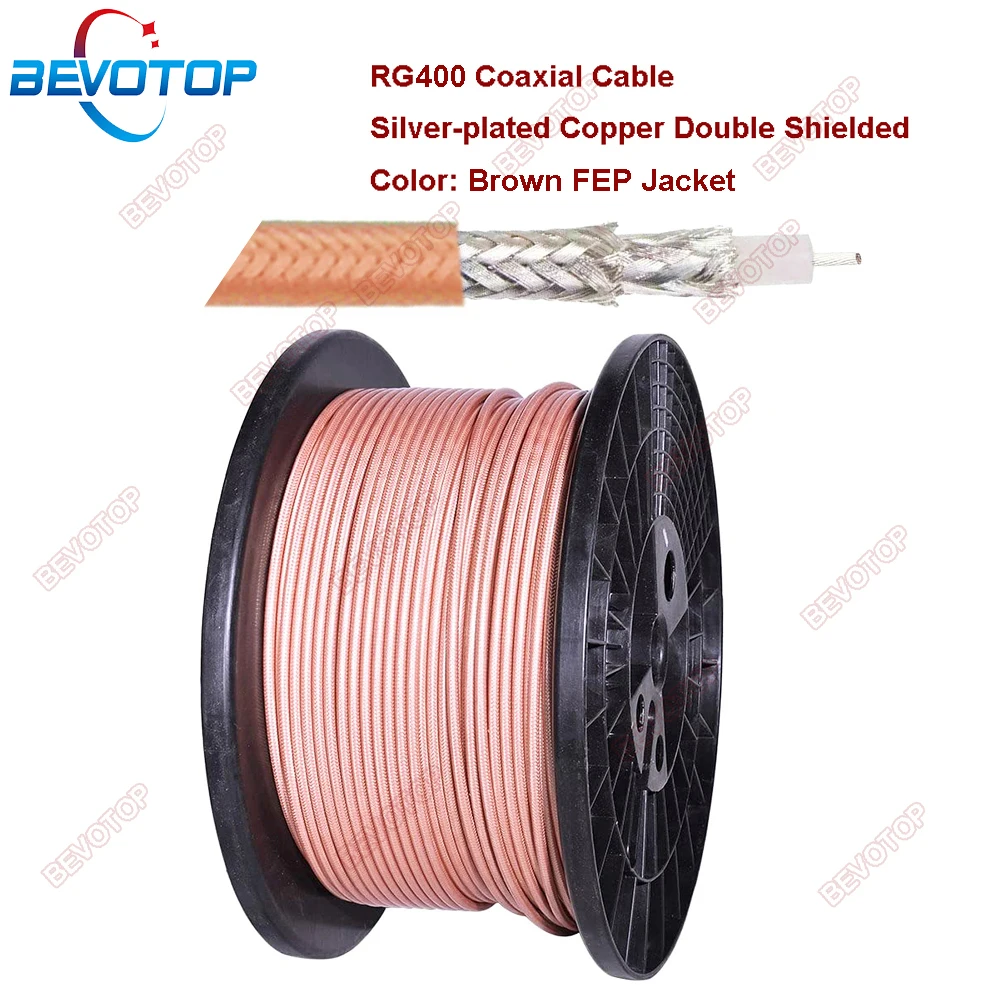 

Link2 400M RG400 Silver-plated Copper Double Shielded Cable High Quality Low Loss 50 Ohm 50-3 RF Coaxial Cable Jumper Wire Cord