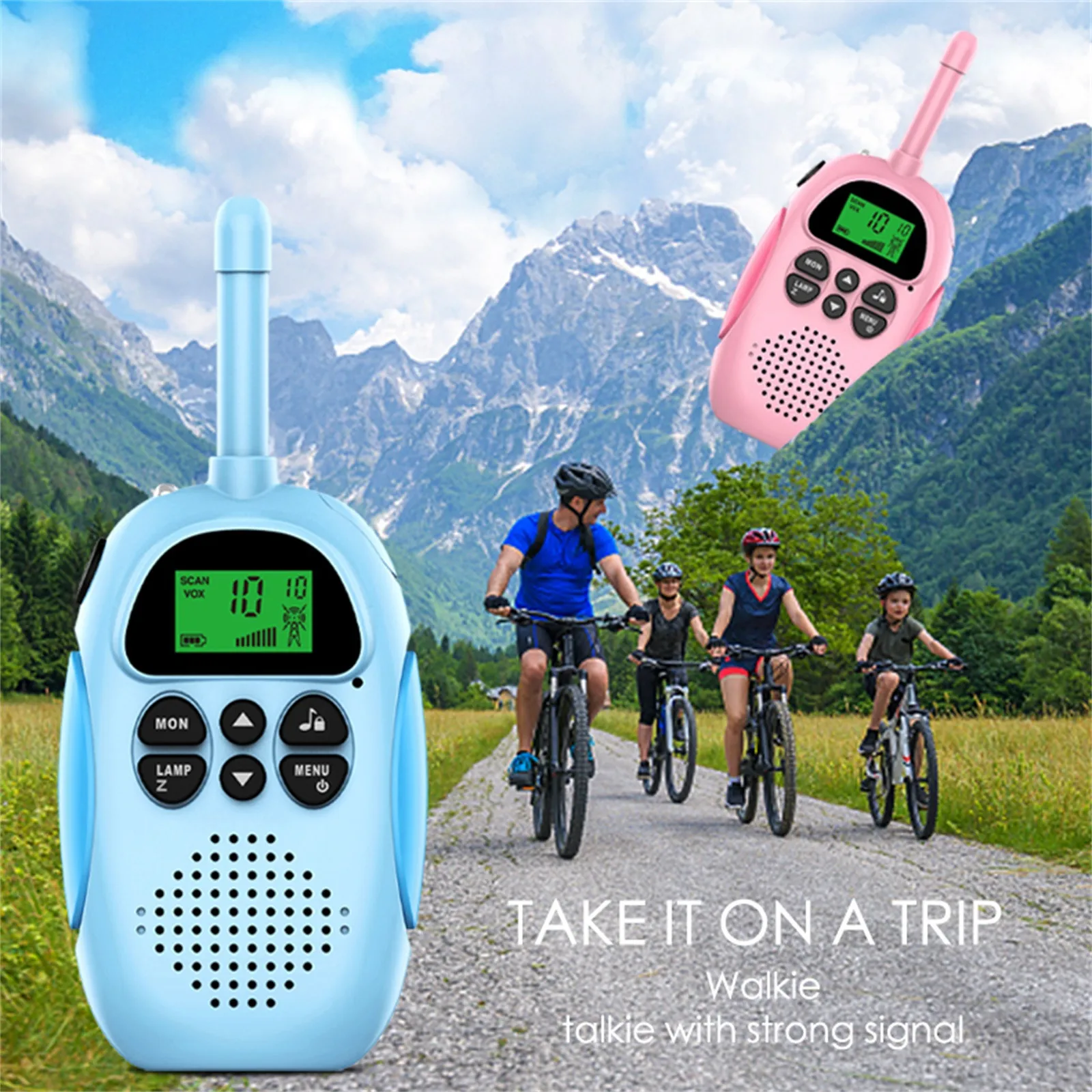 

2PCS Parent-child Interactive Hand-held Toy Walkie-talkie 3KM Walkie Mini Walkie Talkies Waterproof Long Range Walkie Talkies