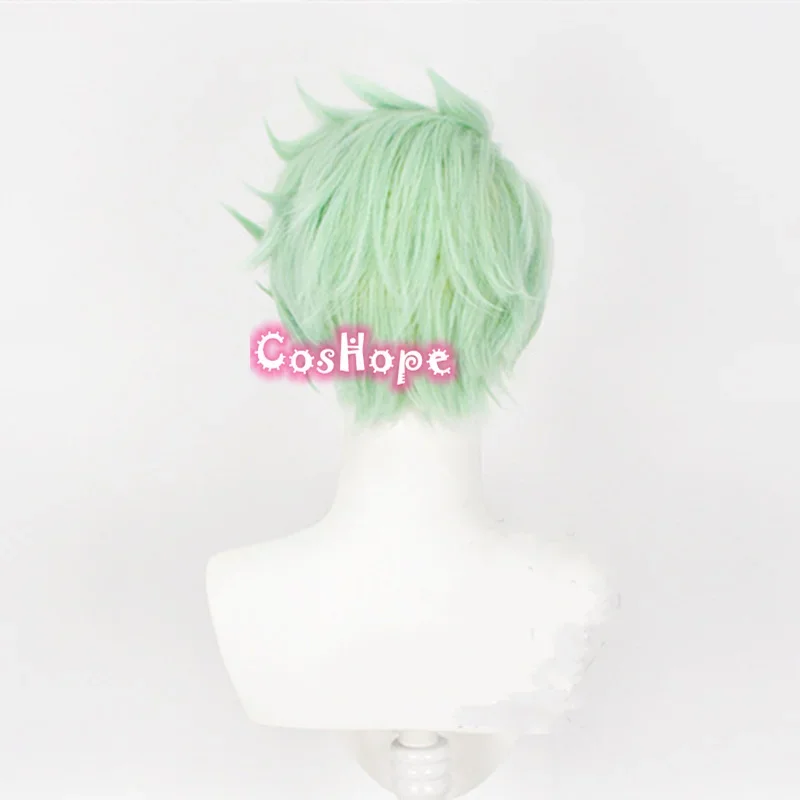 Парик для косплея Sebek мужской короткий зеленый парик аниме парики термостойкие