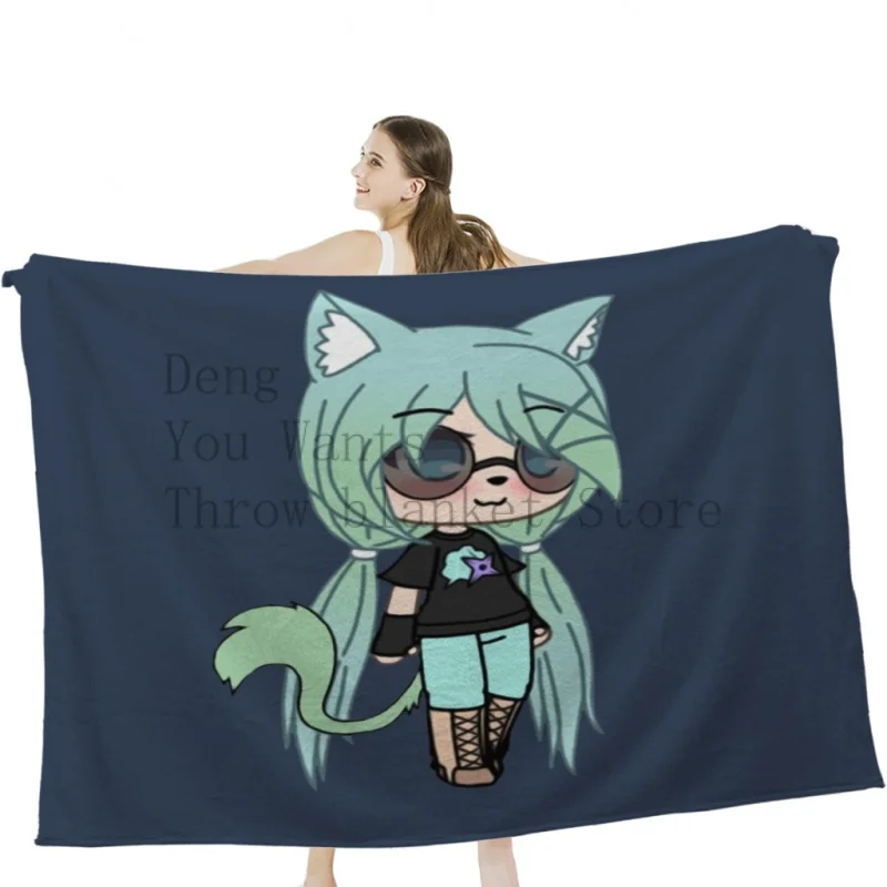 

GAcha Life series - ChIoe the Tomboy Throw Blankets Soft Warm Bedspread Camping ,Travel Bedding Blanket