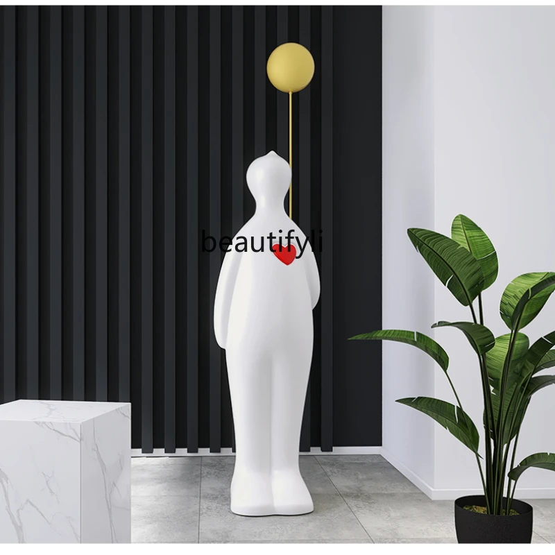 

yj Art Character Living Room Large Floor Ornaments Creative and Slightly Luxury Home Decorations