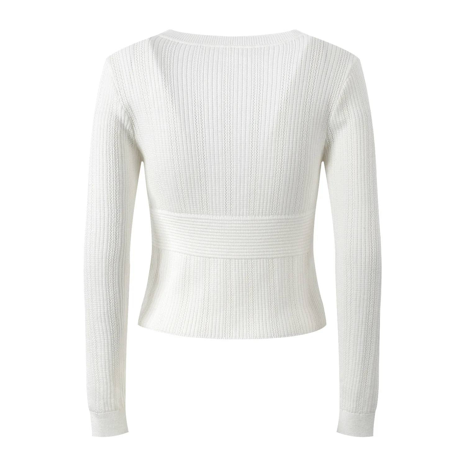 Модный осенне-зимний белый пуловер ZJYT с V-образным вырезом свитера женские