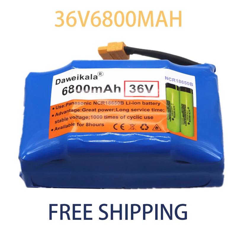 

New 100% Original 36v 6.8ah Lithium Battery 10s2p 36v Battery 6800mAh Lithium Ion Pack 42V 6800mah Scooter Twist Car Battery