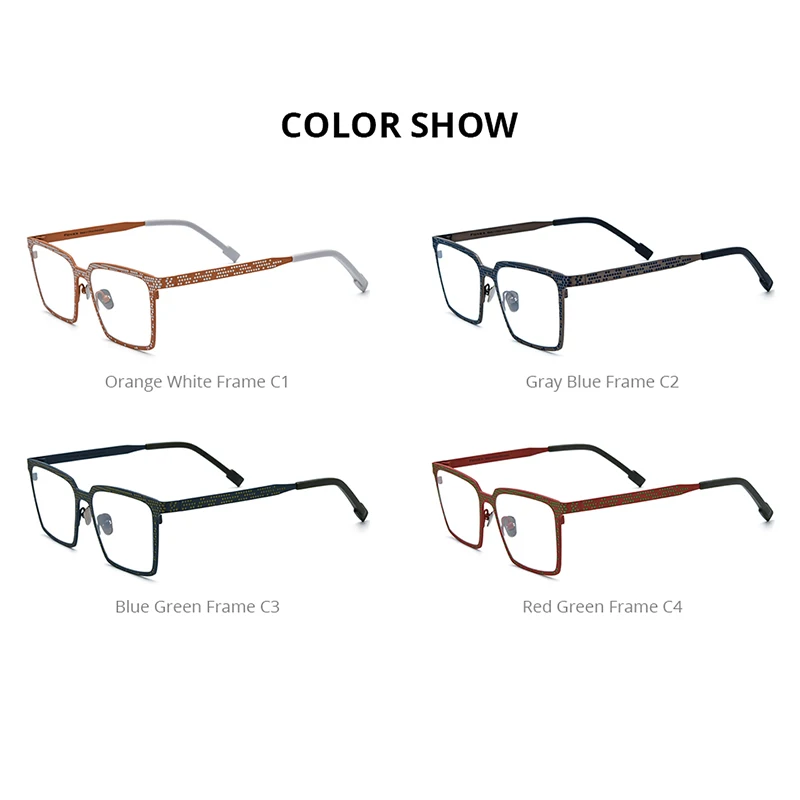 wa tytanowa ramka do okularów FONEX Mężczyźni 2024 Retro Square Matter Color Eyeglasses Women Dot Vintage Eyewear F85875