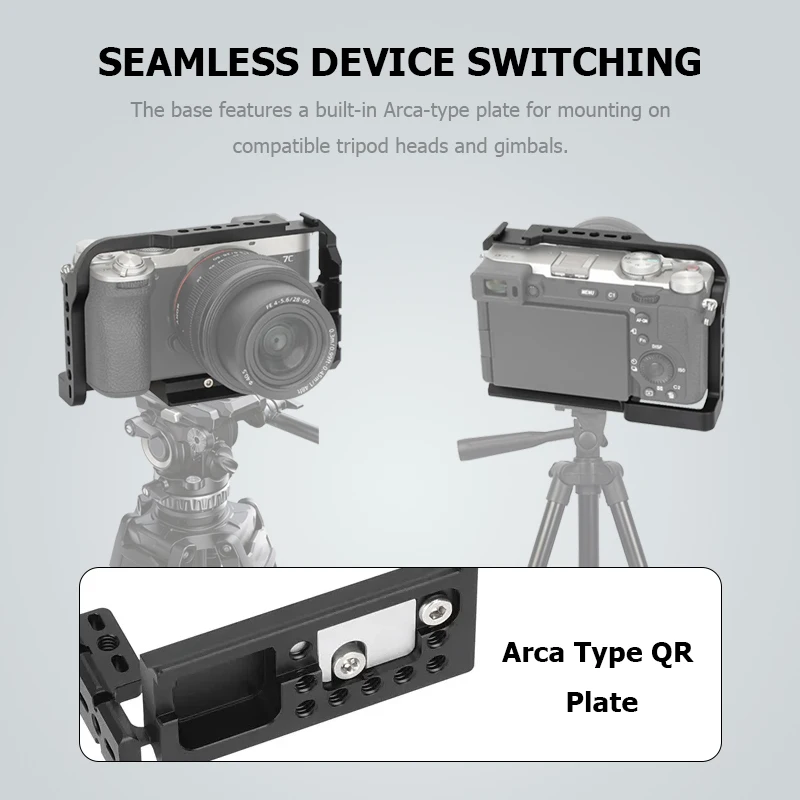 Клетка для камеры CAMVATE Sony a7C/a7CII/a7CR со встроенным основанием типа Arca