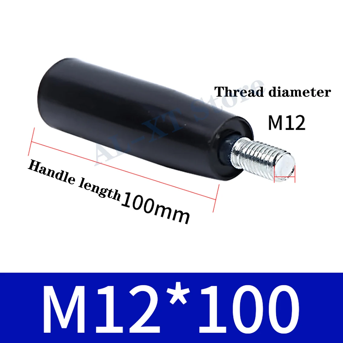 

M6/M8/M10/M12 Черная пластиковая ручка Вращающаяся ручка из каучукового дерева Ручка через отверстие через стержень Ручка маховика станка