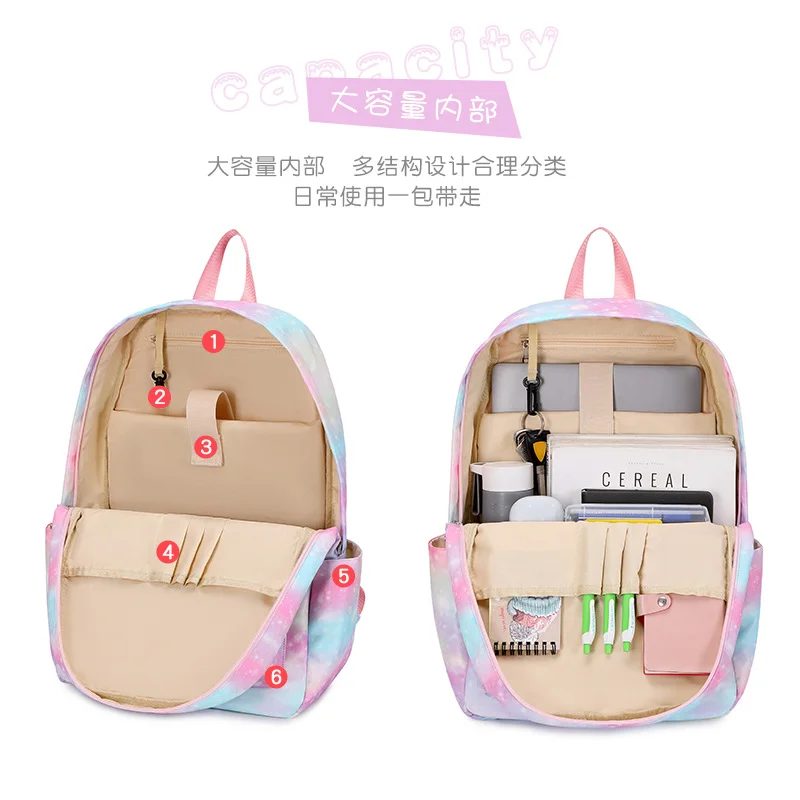 2023 New Printing School Backpacks Teenagers Girls Cartoon Book Bags for Kids Children Schoolbag Travel Backpack Mochila Escolar