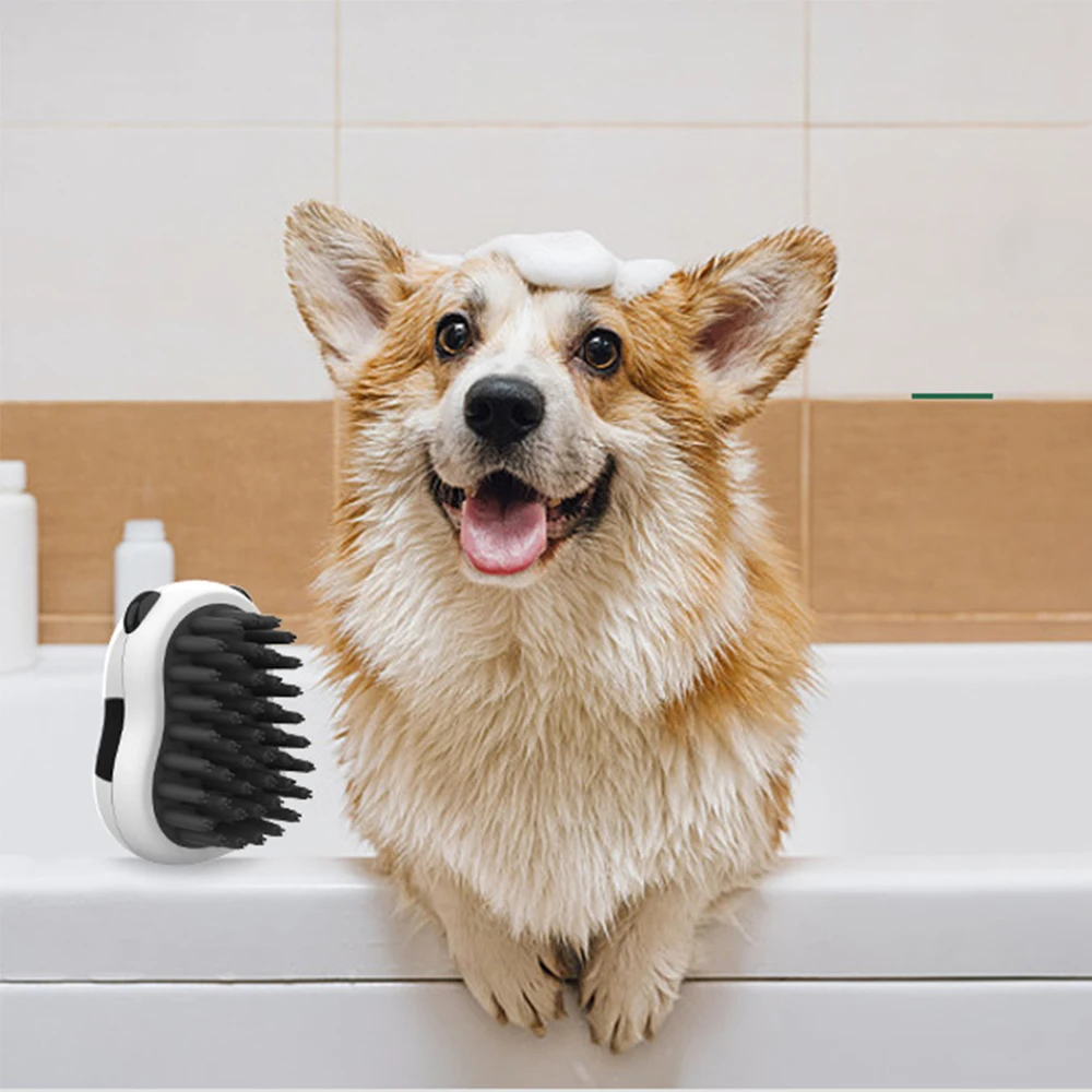 

Pet Dog Shampoo Bath Brush Dog Massage Back Scrub Cat Massage Comb Scrubber Brush for Pet Bathing Short Hair Cleaning Supplies
